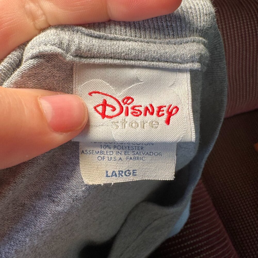 Disney Parks Minnie Mouse Retro Classic Grey Graphic T Shirt with Glitter - Picture 9 of 9